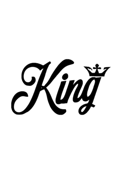 One Vıp Sale King Tac Sticker 20 X 12 Cm Mukavemetli