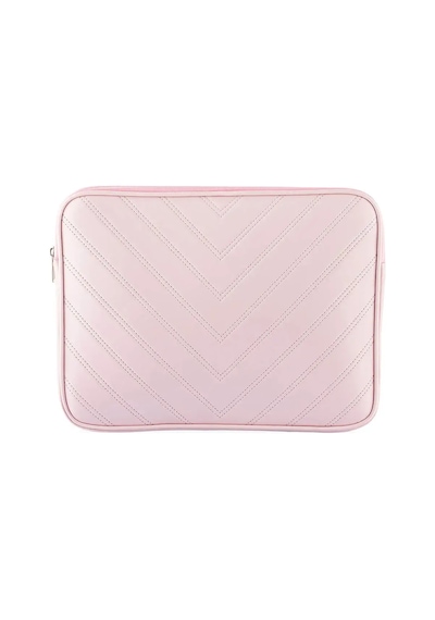 Notebook Laptop Apple Uyumlu MacBook Çantası Suni Deri 15.6" İnç - 800-düz Açık Pembe