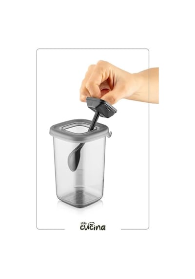 Alessi 12 Adet Kendinden Kaşıklı Etiketli Baharatlık Seti 450 Ml Antrasit Diğer