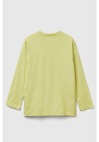 United Colors Of Benetton Erkek Çocuk 3jerc10qo-25k Uzun Kol Tshirt Sarı-2146 SARI