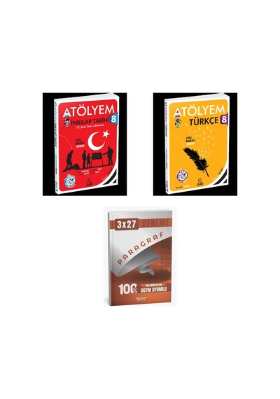 2027 2027 Arı 8. Sınıf Atölyem İnkılap Tarihi Ve Atatürkçülük T C + Türkçe Türkçemino Soru + Ankapade 3'lü Set