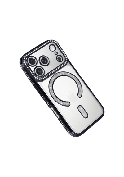Apple, Uyumlu iPhone 17 Pro Joke Simli Magneticsafe Kılıf Siyah