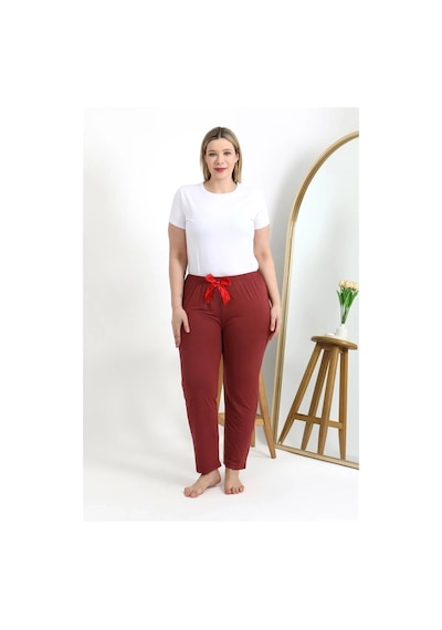 Mtm My The Mall Kadın Pamuklu Büyük Beden Alt Pijama Yavruağzı Yavruağzı