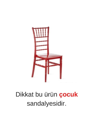Sağlam Plastik Mandella Trend Çocuk Sandalyesi Kırmızı