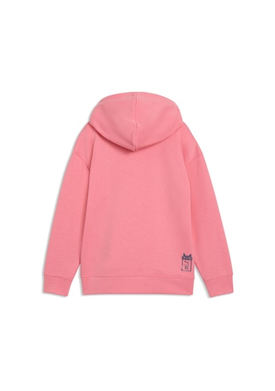 Puma X Gabbys Dollhouse Çocuk Baskılı Geniş Kesim Kapüşonlu Sweatshırt 634928 25 Pembe
