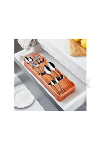 5 Bölmeli Organizer Çekmece Içi Kaşıklık Bakır