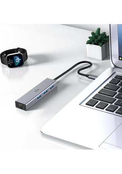 Bxc06hb Type-c'den 3 Bağlantı Noktalı Gigabit Ethernet Usb 3.2 Hub