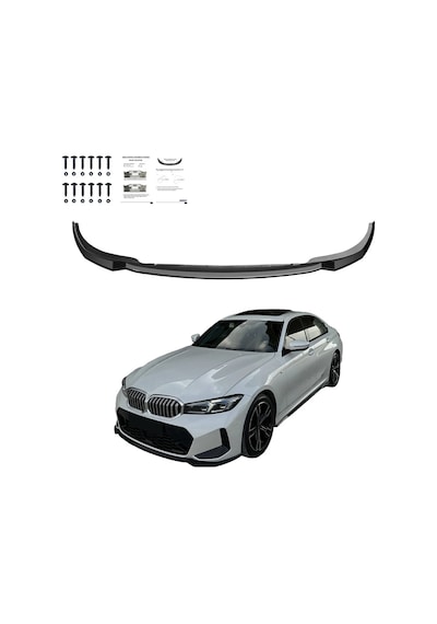 Bmw 3 Serisi G20 2022+ Ön Lip Parlak Siyah Sport Ön Tampon Lipi Body Kit Ön Tampon Alt Lip
