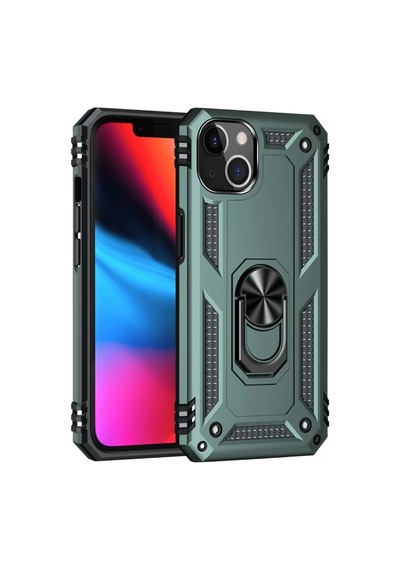 Apple Apple Uyumlu iPhone 14 Plus Kılıf Sofya Yüzüklü Silikon Kapak - Yeşil 0.2M-Çok Renkli