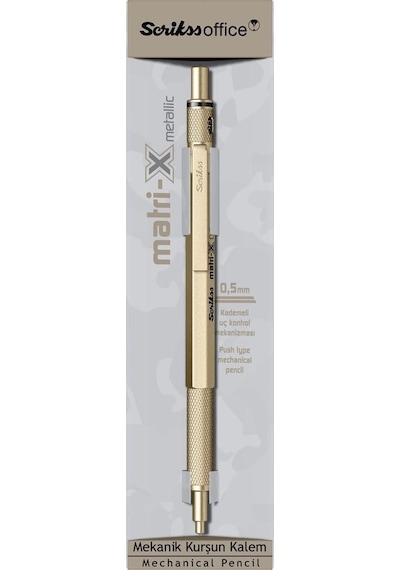 Scrikss Matri-x Versatil 0.5 Mm Metalik Altın Şeffaf Amb.