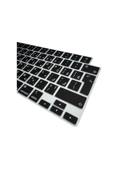 Siyah Macbook Uyumlu Air 13,6 İnç Farsça Klavye Koruyucu Persian Harf Baskılı A2681 M2 Air 15,3 Pro 14 16