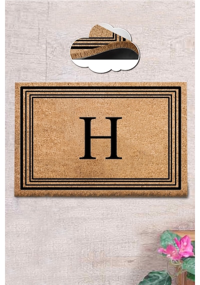 Coco Harf H 40x60 cm KIL Paspas,Dekoratif Çok Amaçlı Iç ve Dış Kapı Paspası