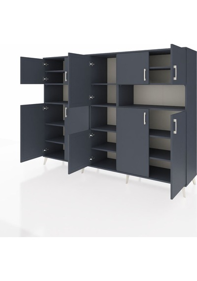 Hyperion Dolap 14 Raflı 10 Kapaklı 220x44x163 Antrasit-antrasit Antrasit-antrasit Hyperion Dolap 14 Raflı 10 Kapaklı 220x44x163 Antrasit-antrasit Antrasit-antrasit