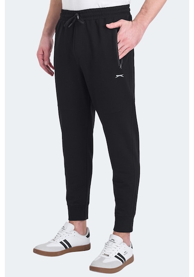 Slazenger Onon In Erkek Fermuar Cepli Siyah Eşofman Altı Siyah