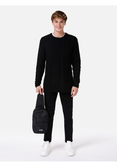 Colin's Colins Regular Fit Triko Siyah Erkek Kazak Cl1064739 Siyah