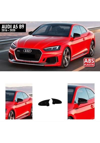 Audi A5 B9 Yarasa Ayna Kapağı Batman Ayna 2016-2020 Parlak Siyah