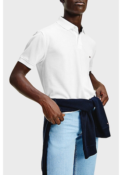 Tommy Hilfiger Erkek Polo Yaka T Shirt Mw0mw17771 Ybr Beyaz Beyaz