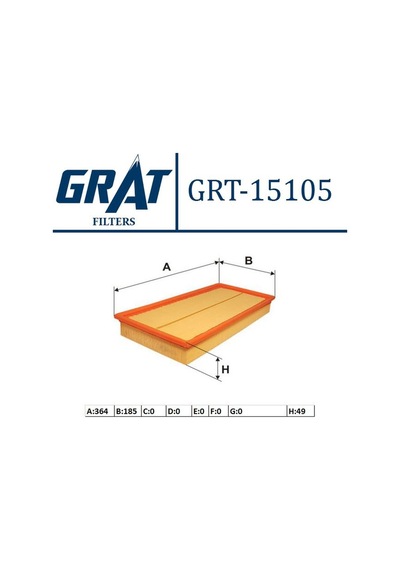 Hava Filtresi Grat 15105 Volkswagen Golf / Bora / Audi A3 Oem 1j0129620
