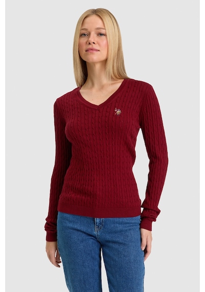 U.S. Polo Assn. Kadın Bordo Basic Kazak 50327575-vr014