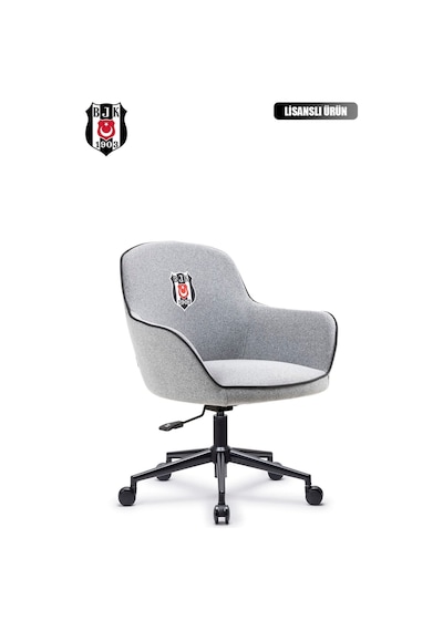 Fanchair X Beşiktaş Icon Gri Kumaş Çalışma Koltuğu-77