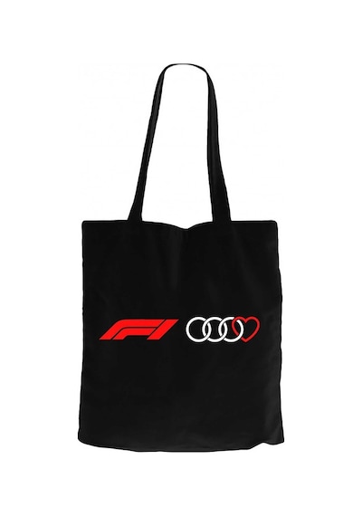 F1 Audi Love Siyah Kanvas Bez Çanta Siyah