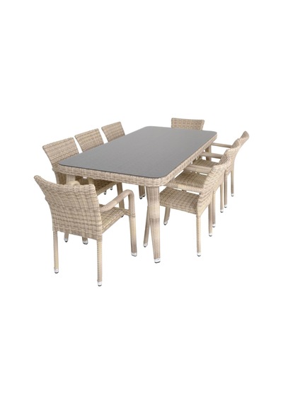 Peter 100x215 Rattan Bahçe Masa Takımı Diğer