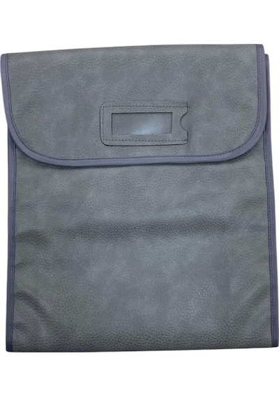 Deri Kumaş Gri Renk 73 / 30 Cm Bileklik Sergileme Seyahat Çantası