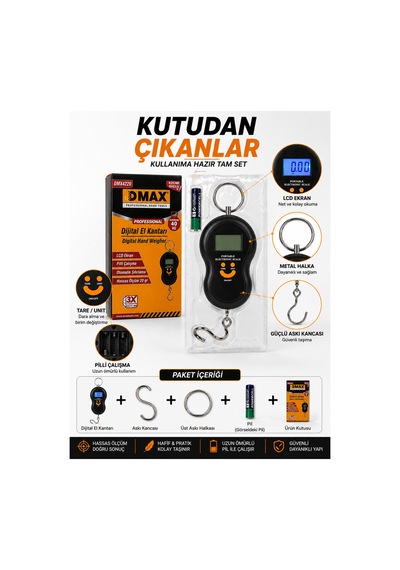 Dmx4220 Dijital El Kantarı 40 Kg Lcd Ekranlı Hassas Taşınabilir Elektronik Kantar