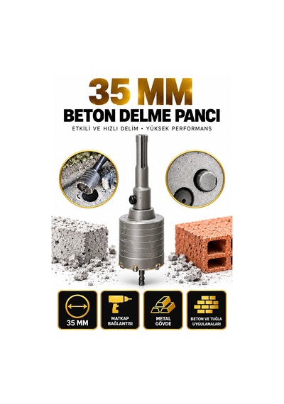 Beton Delme Ucu 35 Mm Sds Plus Uyumlu