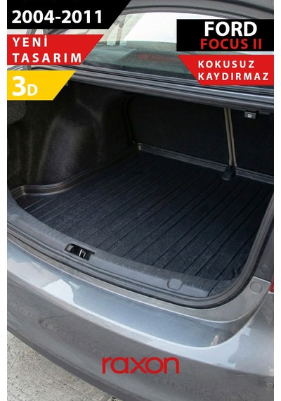 Ford Focus 2 Sd 2004-2011 Bagaj Havuzu 3d Özel Kalıp Su Geçirmez, Kaymaz, Tam Uyum