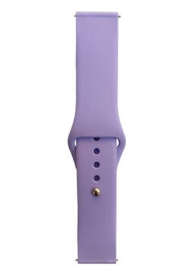 Samsung Galaxy Uyumlu Watch Active 2 40mm Band Serisi 20mm Klasik Kordon Silikon Strap Kayış - Lila