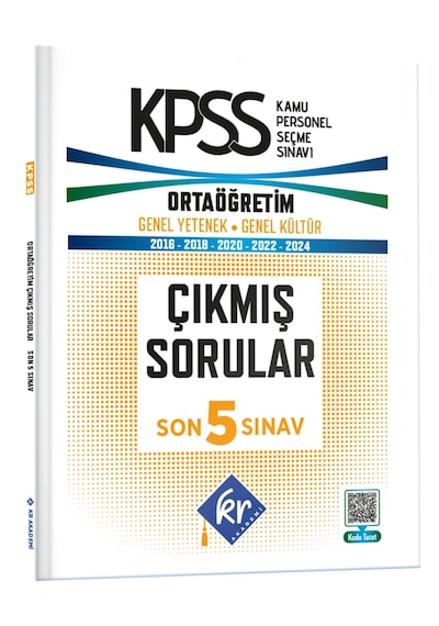 Kpss Genel Yetenek Genel Kültür Ortaöğretim Son 5 Sınav Çıkmış Sorular Kr Akademi Yayınları