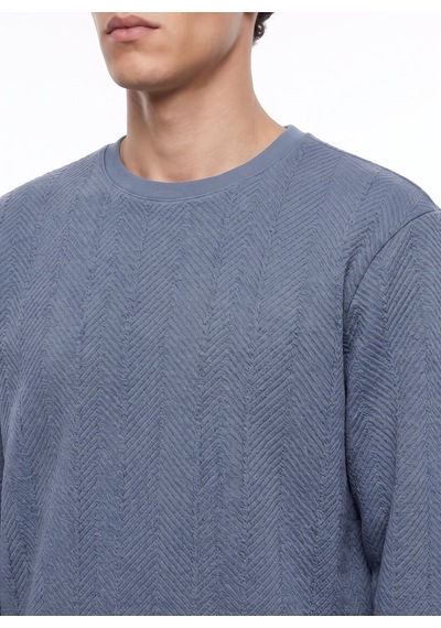 Discovery Expedition D6wm-swt3774 Mavi Jakarlı Erkek Sweatshirt