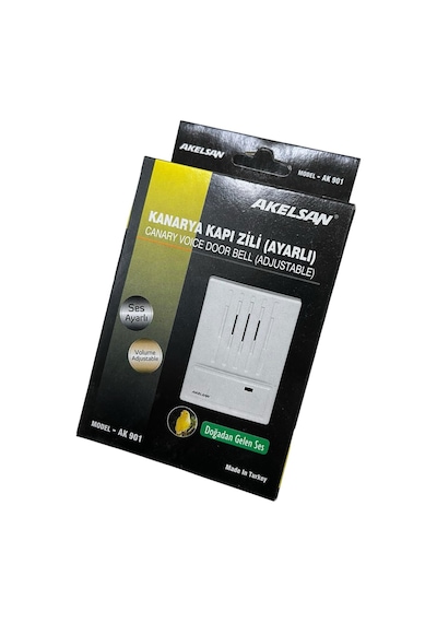 Akelsan Kanarya Kapı Zili Tek Sesli 12 Volt Ak-901
