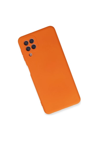 Newface - 740 - Samsung Galaxy A22 Kılıf Nano İçi Kadife Silikon - Edntrend - - Turuncu