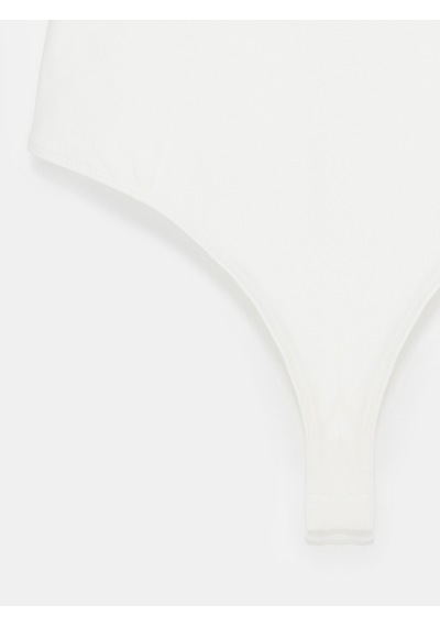 Dilvin 21231 Halter Yaka Bodysuit-ekru