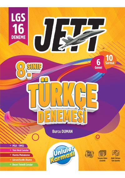 8.sınıf Türkçe Jett 16'lı Branş Denemeleri