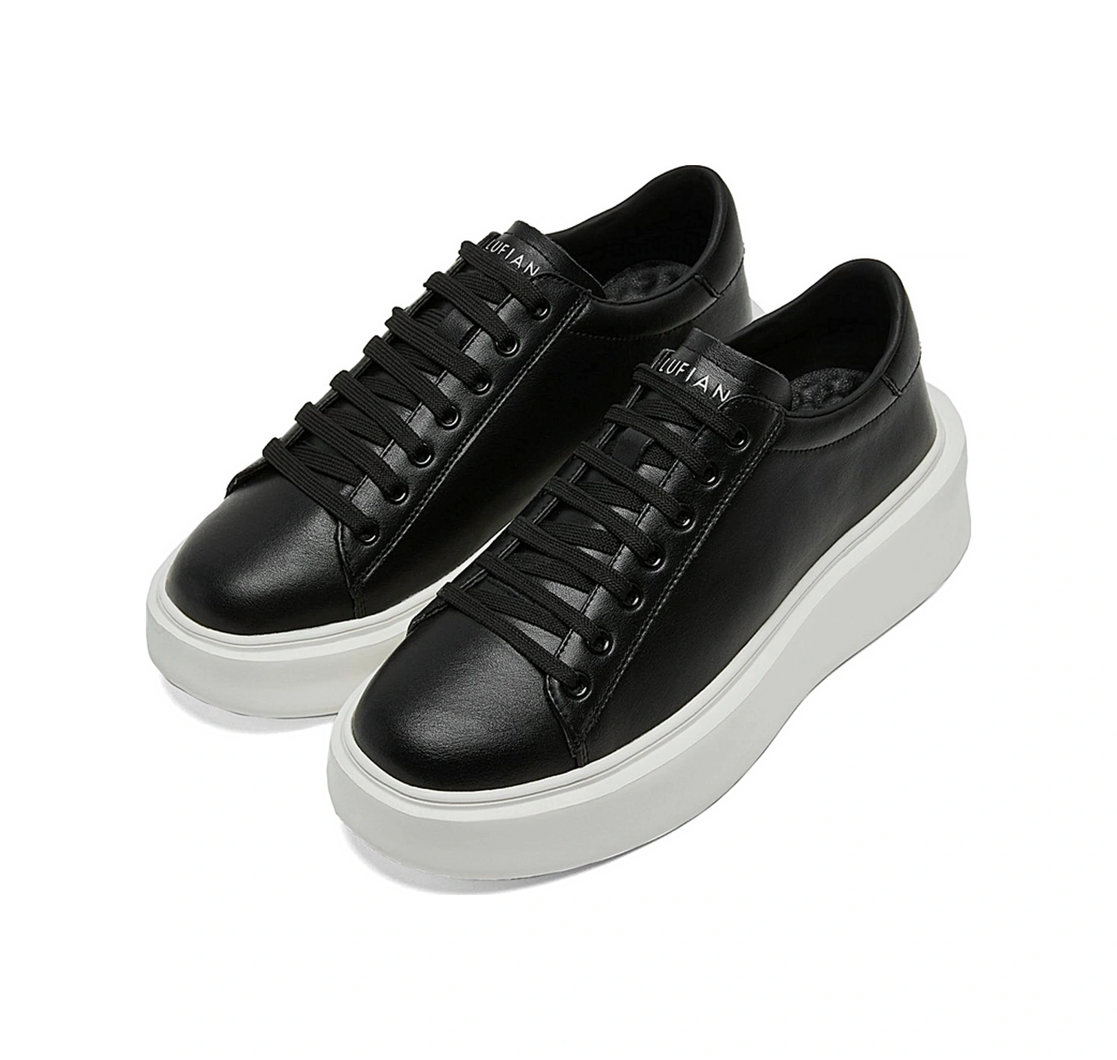 Lufian 112230221 Gage 25k Erkek Hakiki Deri Klasik Sneaker Siyah Siyah