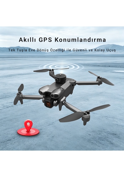 İdragon W12 Gps Drone, Dahili Lcd Ekranlı Kumanda, Hd Kamera, 360 Engel Algılama, Fırçasız Motor, Tek Tuşla Eve Dönüş