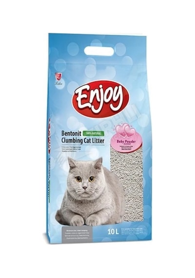 Enjoy Bebek Pudrası Kokulu Bentonit Kedi Kumu 10 Lt