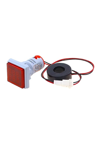 Voltmetre-ampermetre Kare Ac 60-500v 0-100a Kırmızı