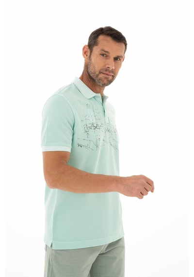 AR-MA Arma Erkek Regular Fit Parça Boyama Polo Yaka Tişört 001