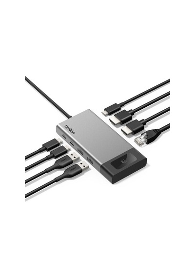 Belkin Inc027hqsgy Connect 8 Port Dual Display Usb-c Hub 100w Pd 4k 60hz - Gri