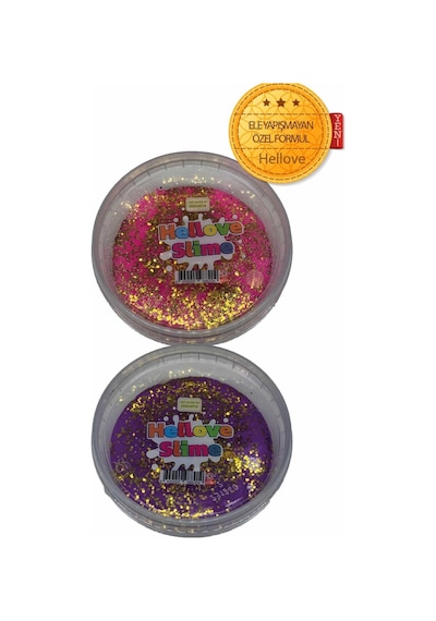 Slime Simli 2 Renk Kaliteli Ele Yapışmayan Pofuduk Yumuşacık Slime