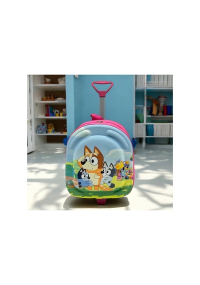 3-6 Yaş Kız Çocuk Karakter Anaokulu Kreş 3d Renkli Baskılı Çekçekli Tekerli Okul Çantası Ve Sırt Çantası Bluey Pembe Pembe 3-6 Yaş Kız Çocuk Karakter Anaokulu Kreş 3d Renkli Baskılı Çekçekli Tekerli Okul Çantası Ve Sırt Çantası Bluey Pembe Pembe