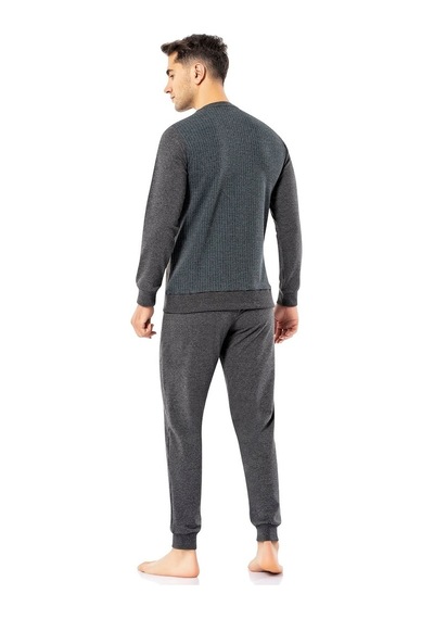 Erdem Erkek Kışlık V Yaka Pijama Takımı Dfn22-5 Çeyizlik Çok Renkli