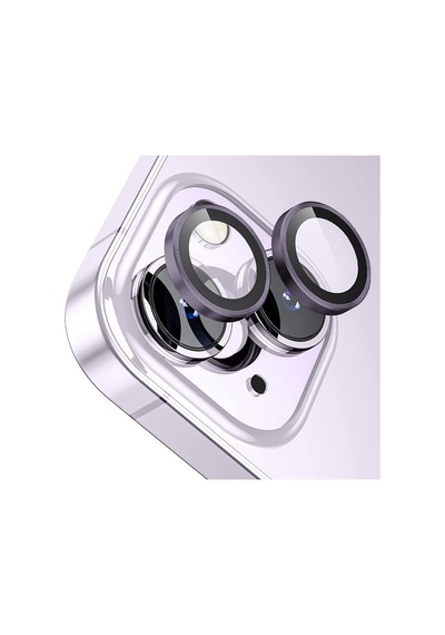 Ennar Apple Uyumlu iPhone 13 Mini Gerçek Cam Safir Lens Koruma Mor Mor