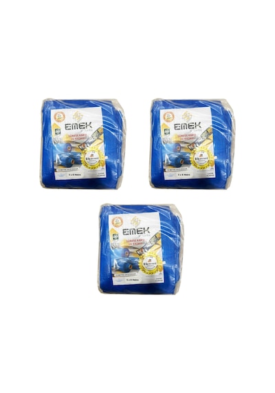 Emek Çadır Kumaşı Branda Tente Uv Güneşlik Gölgelik Koruma Yağmur Su Geçirmez - 5x8 Metre - 3 Paket