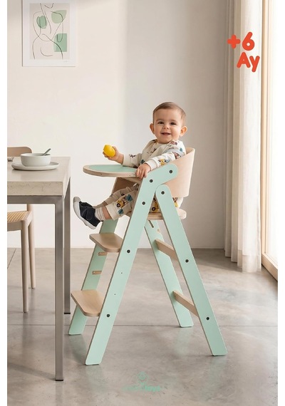 Mychair Katlanır Mama Sandalyesi All-ın-one Mint Rengi Foldable Highchair All-ın-one Mint Colour