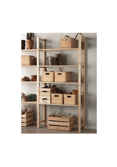 Ikea Bekna Sepet, Plastik Rattan, 25x35x20 Cm